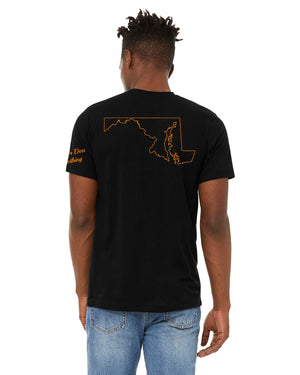 "baltimore." Cities Tee (Orange/ Black)